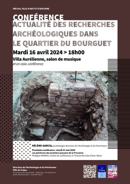 Conférence du patrimoine – Actualités des recherches archéologiques dans le quartier du Bourguet