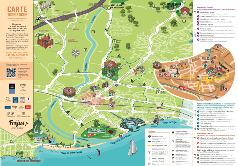 Carte touristique Fréjus