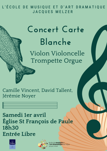 Concert carte blanche « violon violoncelle trompette orgue »