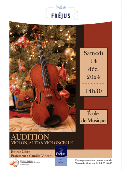 Audition Violon alto & Violoncelle