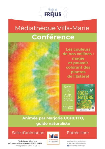 Conférence « Les couleurs de nos collines : magie et pouvoir des plantes de l’Esterel »