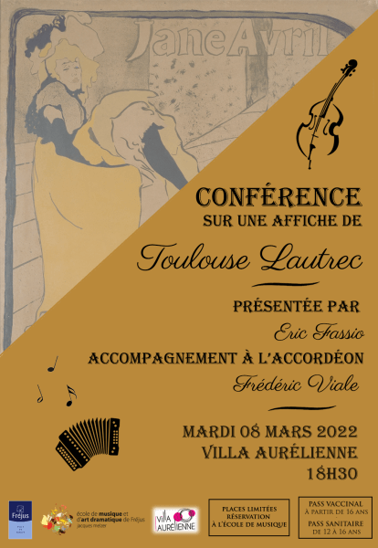 Conférence sur une affiche de Toulouse Lautrec